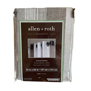 Allen And Roth Grovegate Grommet Top Panel Brand New 54 in X 84 in Camel b3